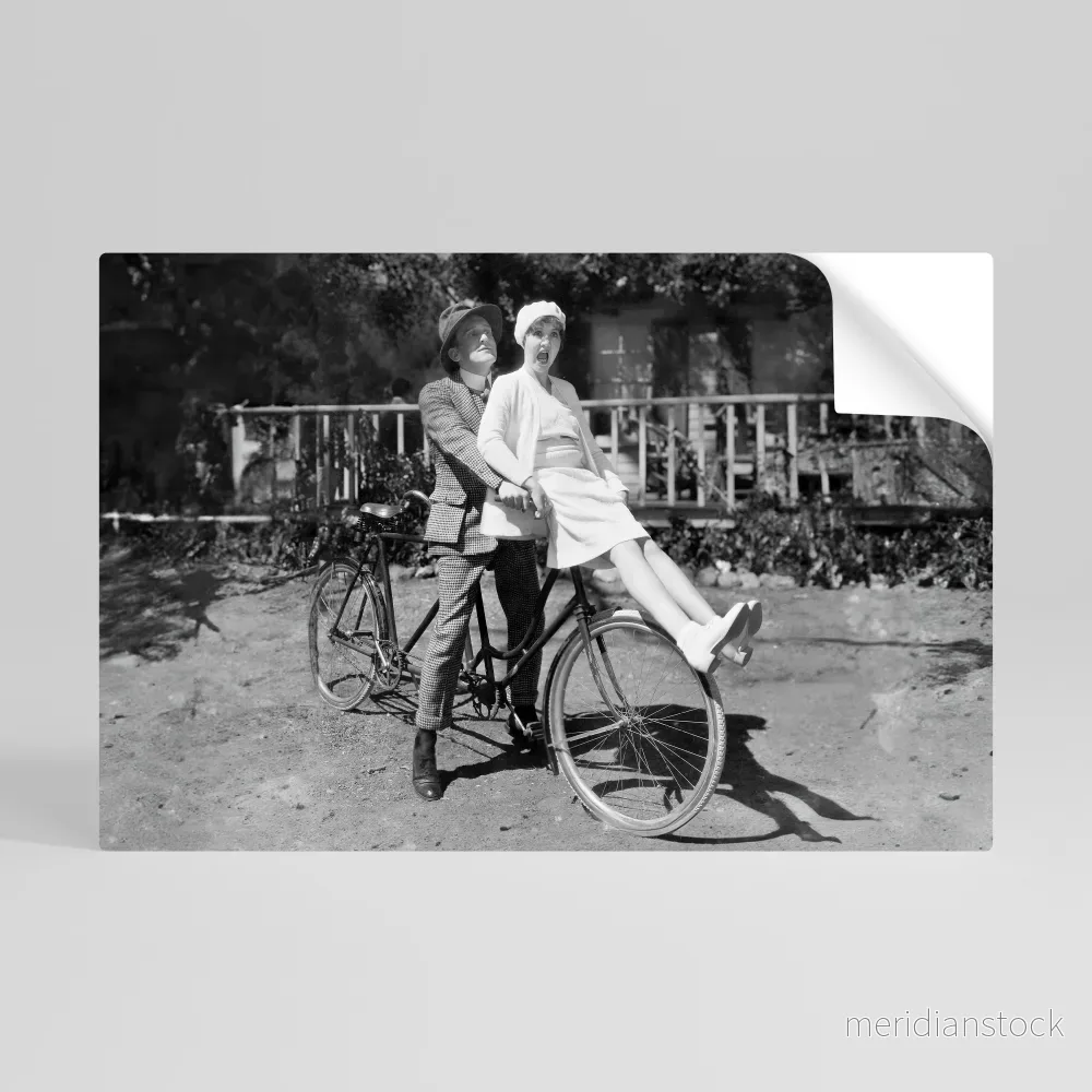 RIDING THROUGH TIME Självhäftande Horisontell Poster - Bild 3