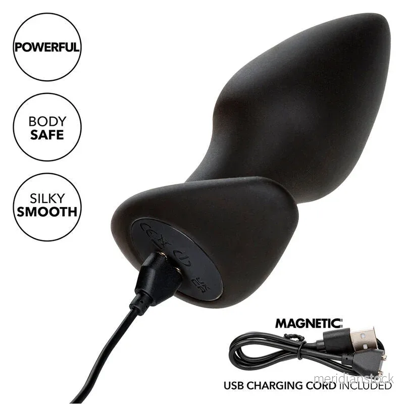 CALEXOTICS - ROCK BOTTOM PERFECT ANAL PLUG 10 VIBRATIONS SILICONE BLACK - Bild 2