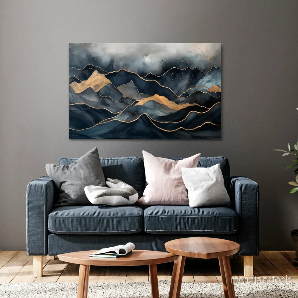 GOLDEN SUMMIT SERENITY Horizontal Canvas Print