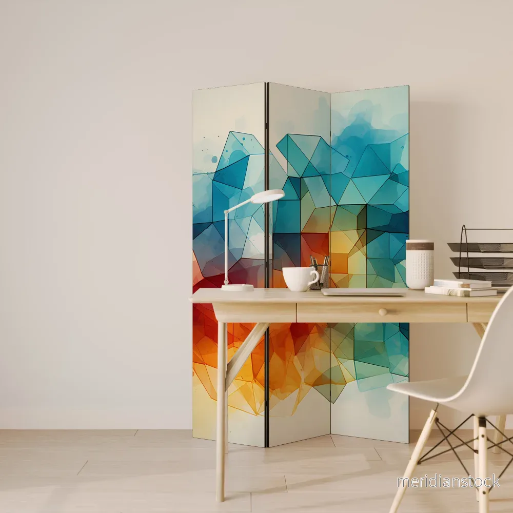 VIBRANT FACETS UNITE Dekorativ rumsavdelare – 3 paneler - Bild 3