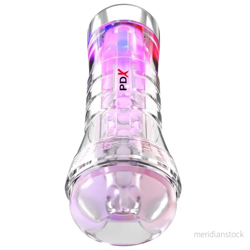 PDX ELITE - VIEWTUBE XXL LED TRANSPARENT STROKER 27.3 CM