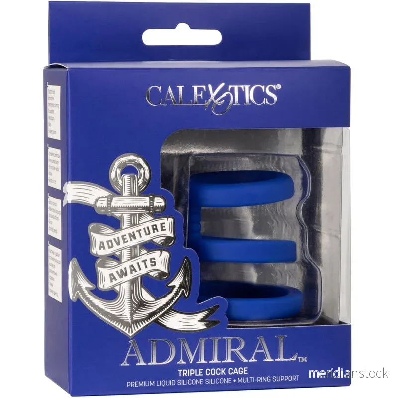 CALEXOTICS - ADMIRAL TRIPLE COCK CAGE BLUE