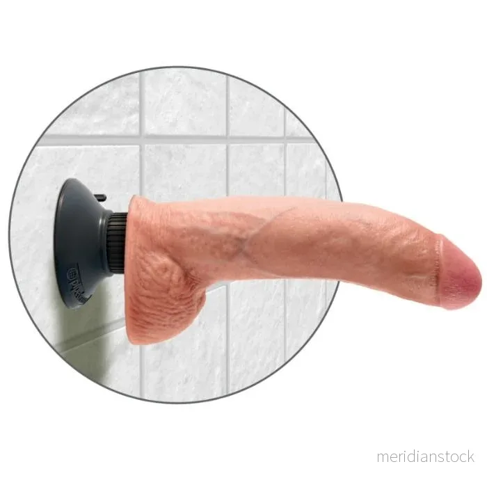KING COCK - 23 CM VIBRATING COCK WITH BALLS FLESH - Bild 3