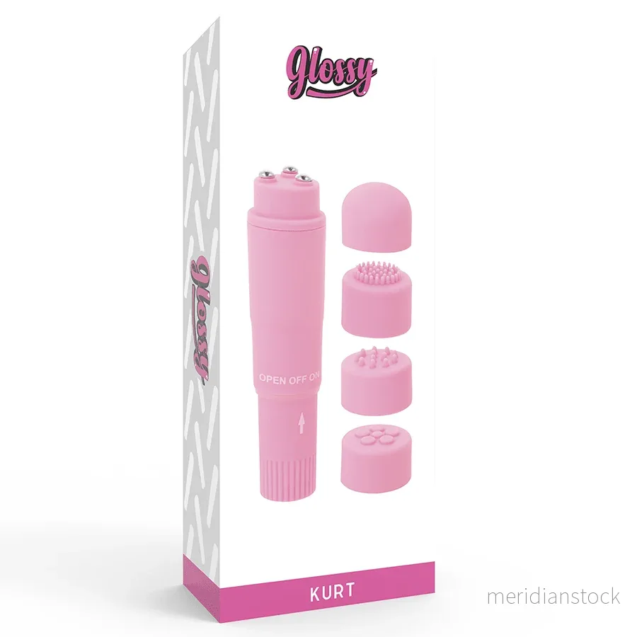 GLOSSY - KURT POCKET MASSAGER PINK - Bild 3