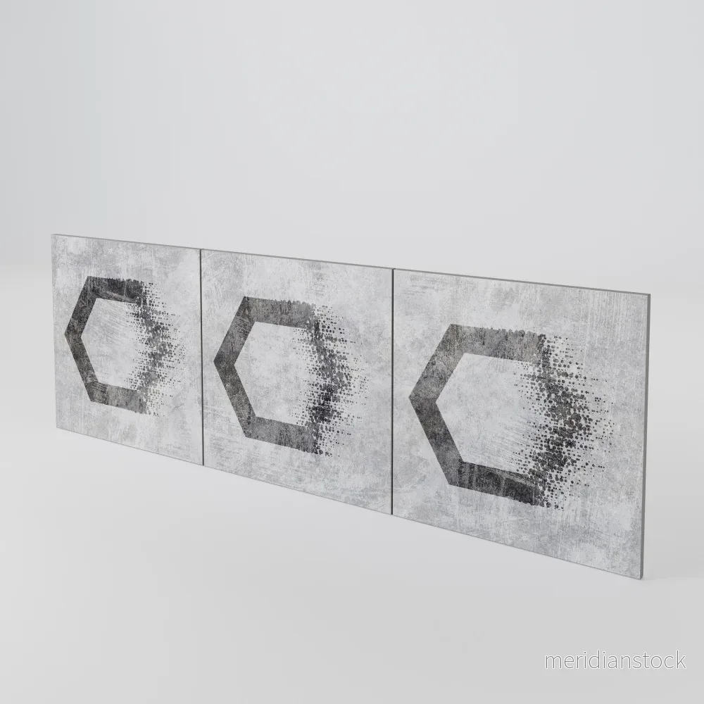 HEXAGONAL FIGURES Luckset med 3 dörrar till sideboard - Bild 2