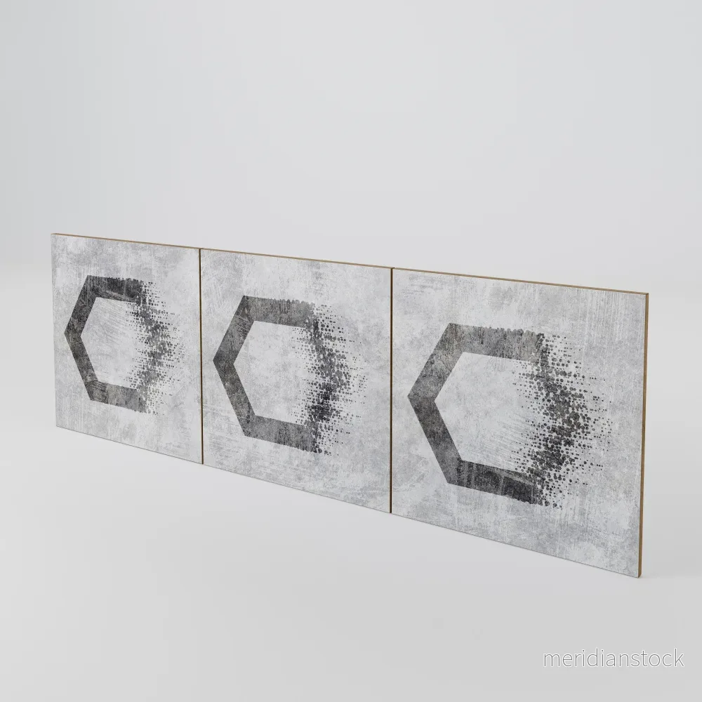 HEXAGONAL FIGURES Luckset med 3 dörrar till sideboard HEXAGONAL FIGURES Luckset med 3 dörrar till sideboard