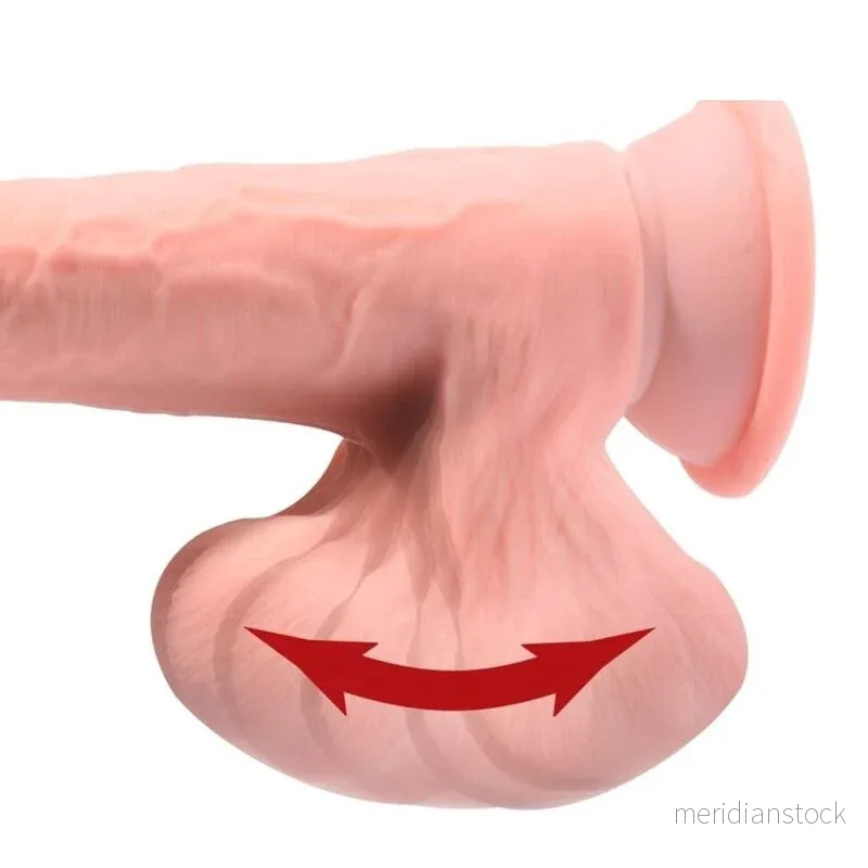 KING COCK PLUS - TRIPLE DENSITY REALISTIC DILDO WITH SWINGING TESTICLES 23 CM FLESH - Bild 3