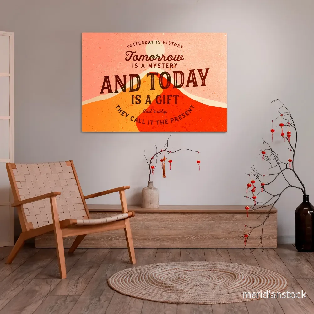 TODAY IS A GIFT Horizontal Canvas Print - Bild 2