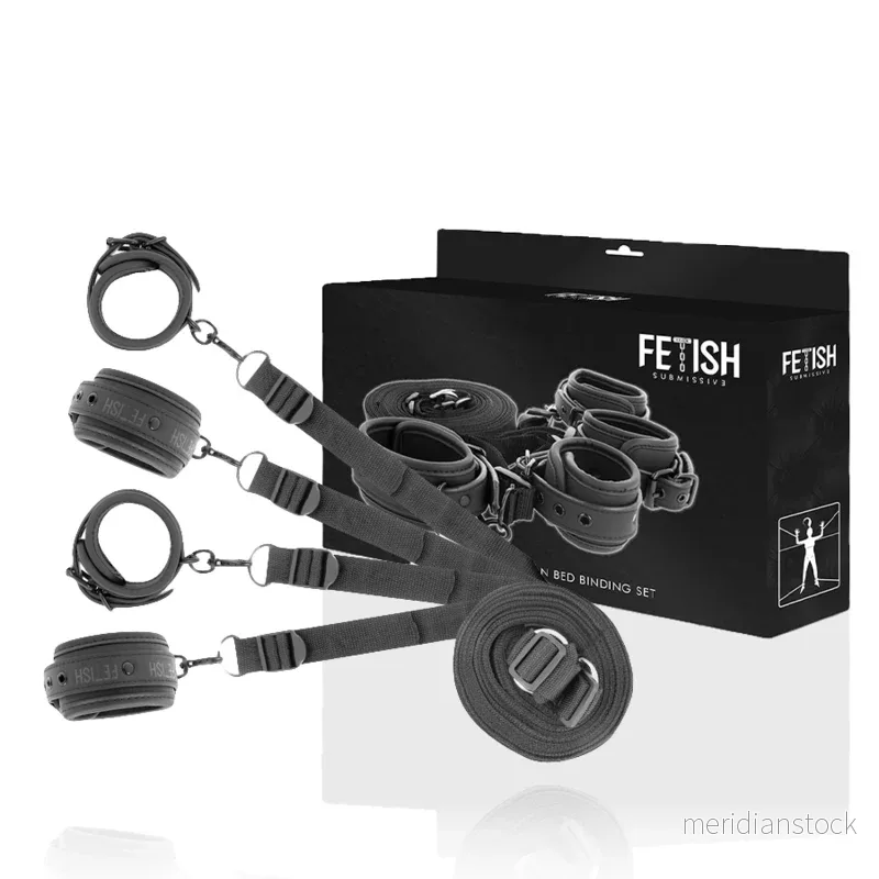FETISH SUBMISSIVE - SET OF HANDCUFFS AND TIES WITH NOPRENE LINING - Bild 2