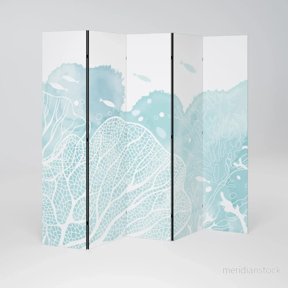UNDERWATER PLEASURES Dekorativ rumsavdelare – 5 paneler