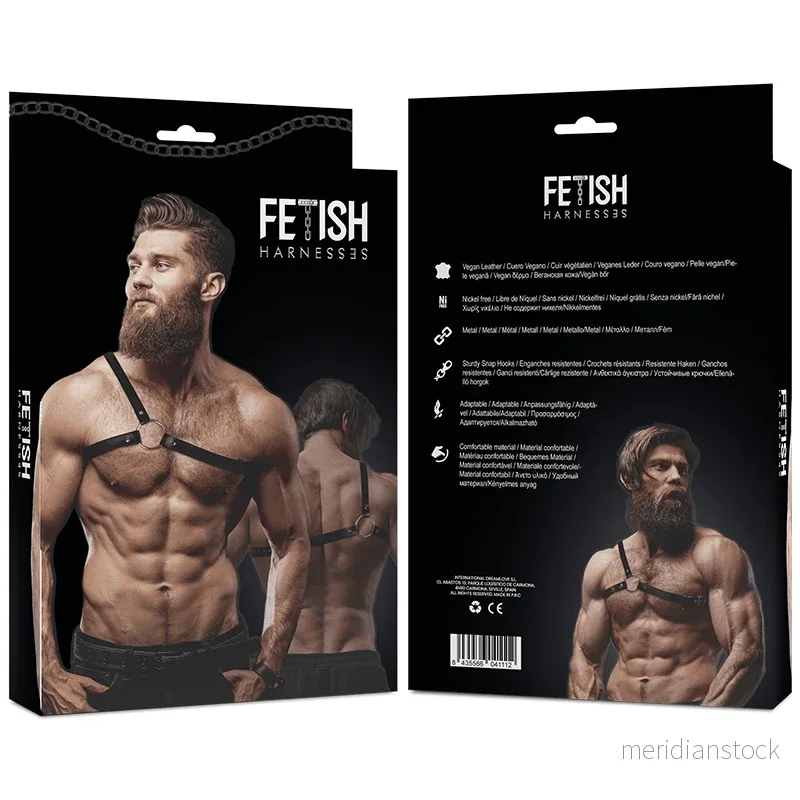 FETISH SUBMISSIVE - ATTITUDE MENS CROSSED SHOULDER ECO LEATHER HARNESS - Bild 2