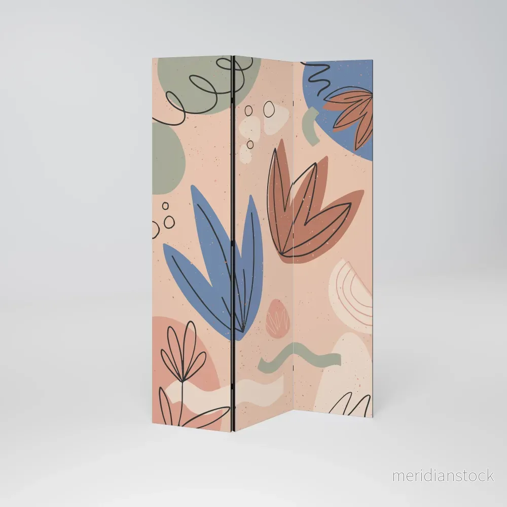 PASTEL DESTINY Dekorativ rumsavdelare – 3 paneler