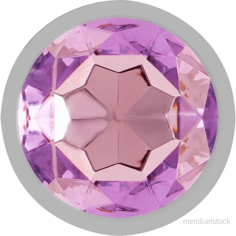 INTENSE - ALUMINUM METAL ANAL PLUG WITH VIOLET CRYSTAL SIZE L - Bild 3