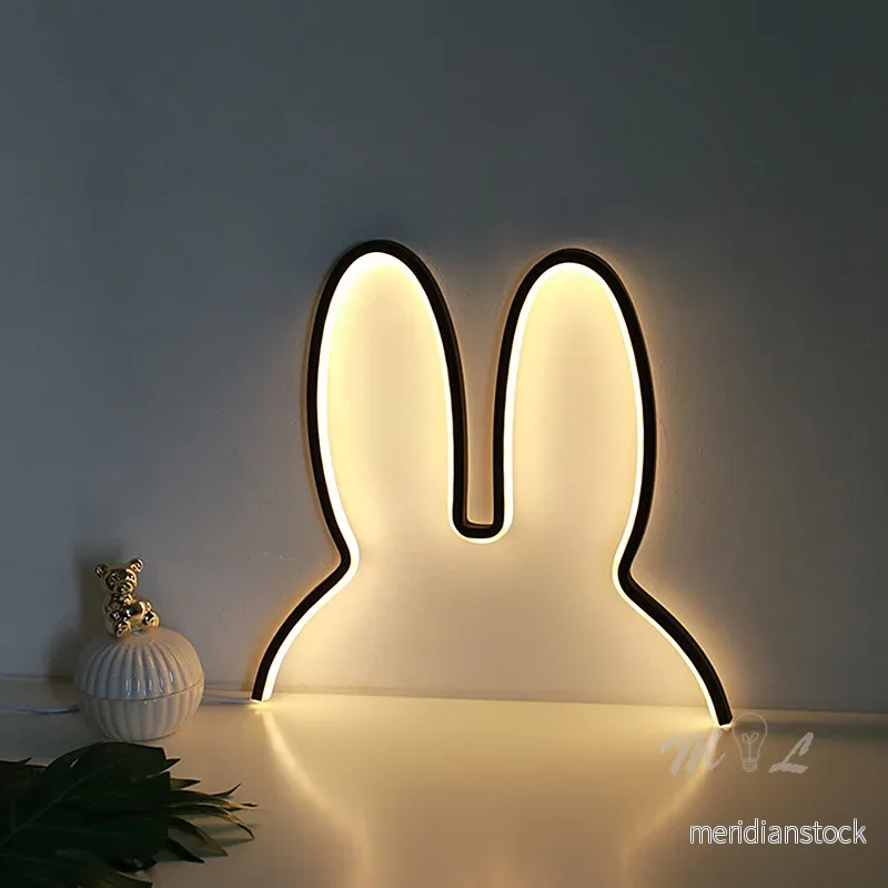 USB Återuppladdningsbar Kanin-Nattlampa med Stämningsbelysning - BunnyLight - Bild 3