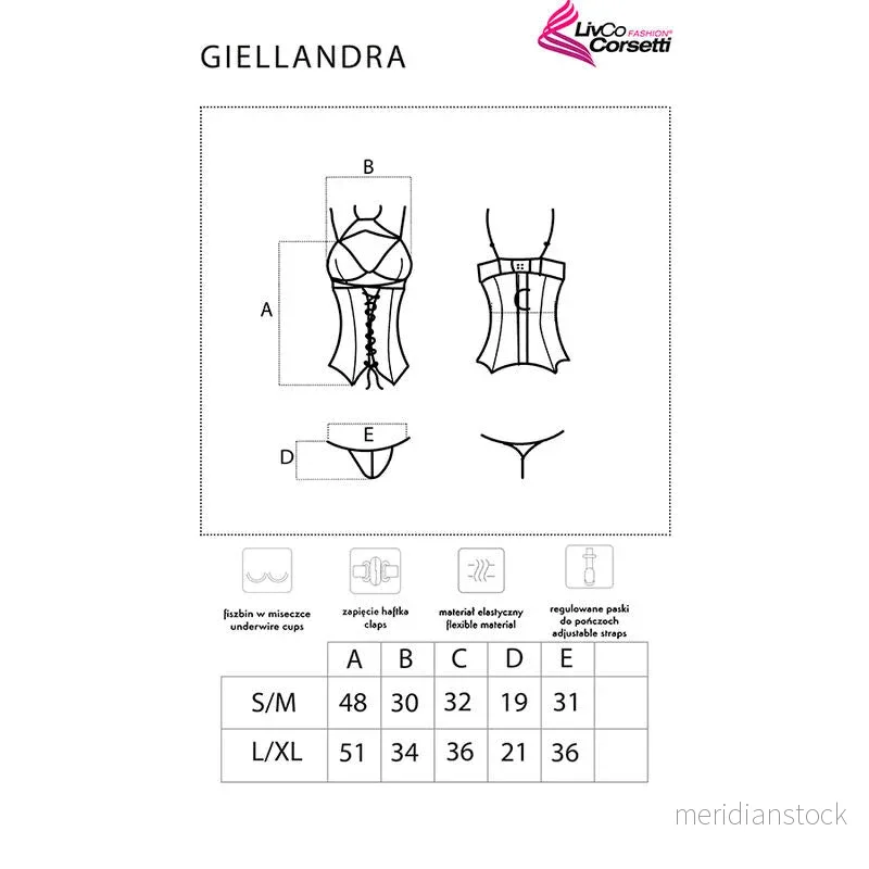 LIVCO CORSETTI FASHION - GIELLANDRA FOR THE SENSES COLLECTION CORSET + PANTY BLACK - Bild 2