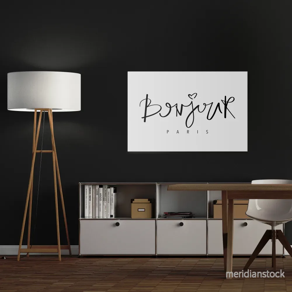 BONJOUR LOVE Horizontal Canvas Print - Bild 2