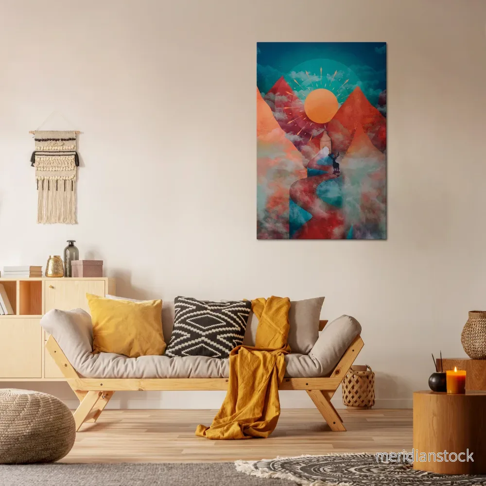 THE DEER MOUNTAIN Vertical Canvas Print