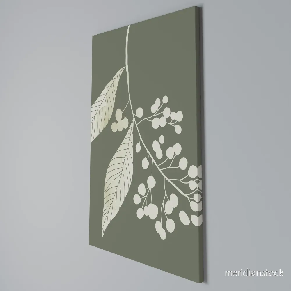 SERENE LEAFY FANTASIES Vertical Canvas Print - Bild 3
