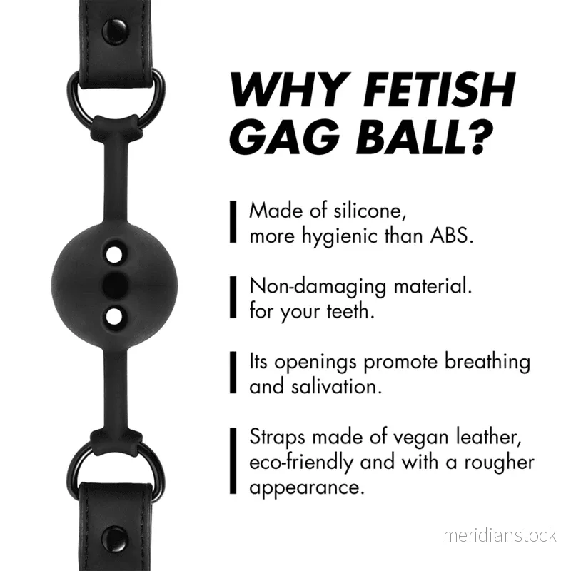 FETISH SUBMISSIVE BONDAGE - BREATHABLE SILICONE BALL GAG - Bild 2