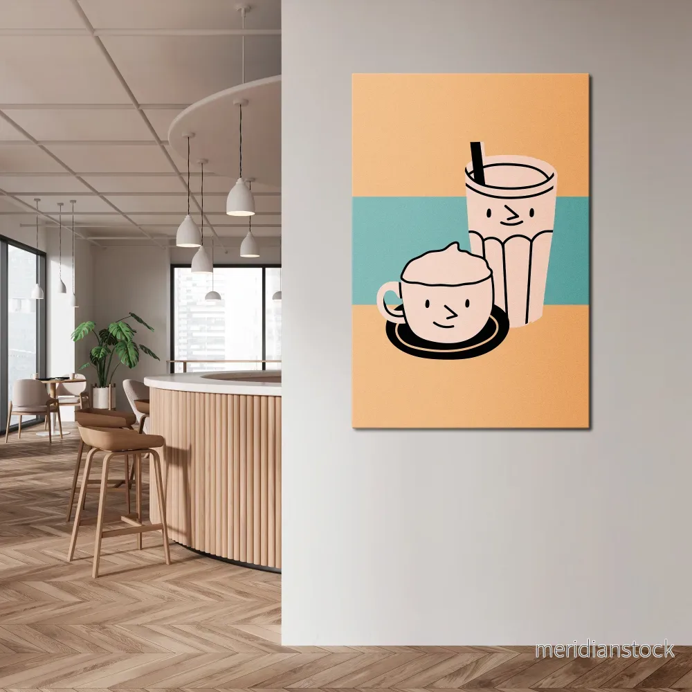 COFFEE PLEASURES Vertical Canvas Print - Bild 2