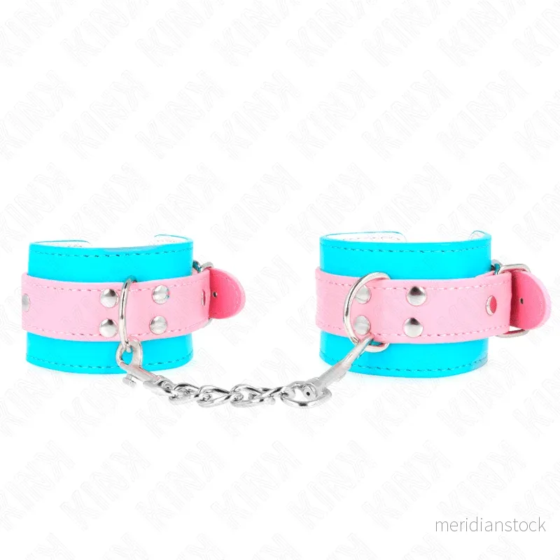 KINK - CUTE WRIST RESTRAINTS BLUE / PINK ADJUSTABLE 16-28 CM X 5 CM