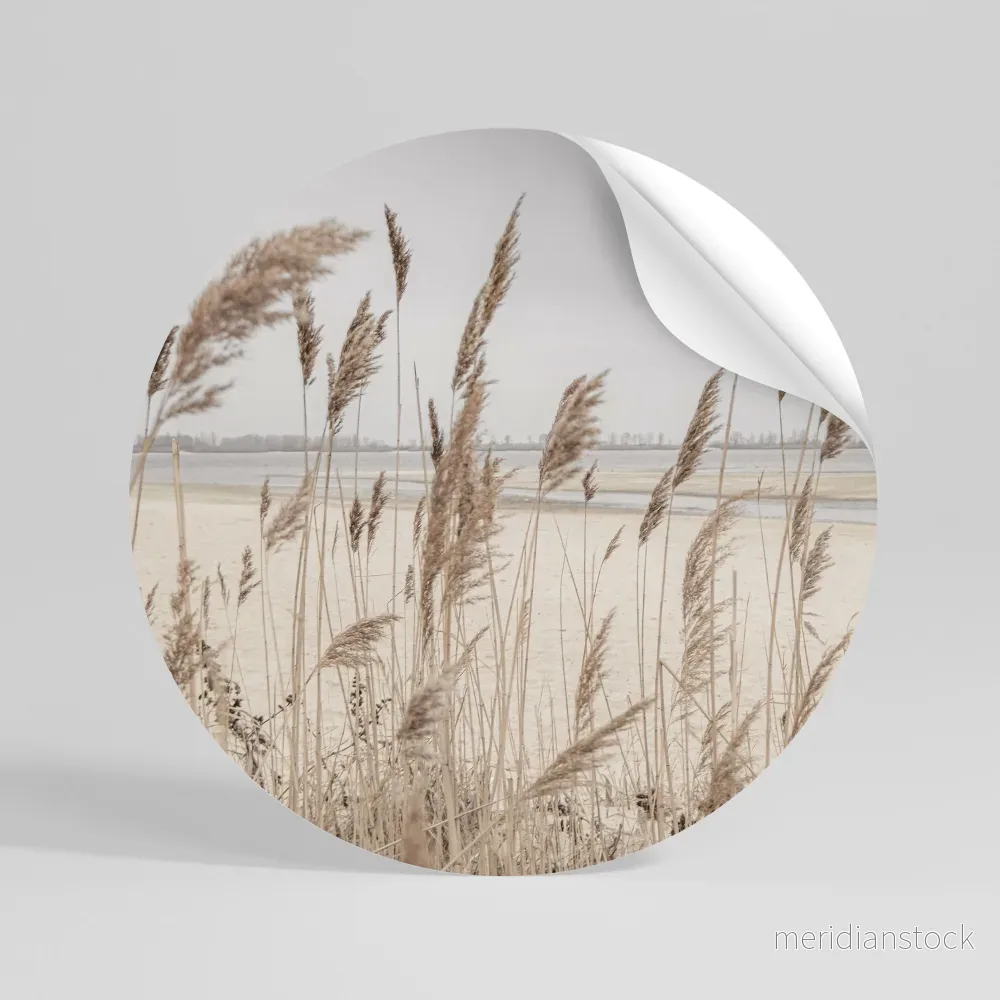 BREEZY STRAW HARMONY Rund väggdekal BREEZY STRAW HARMONY Rund väggdekal