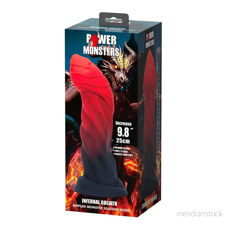 POWER MONSTERS - INFERNAL GOLIATH BICOLOR FANTASY SILICONE DILDO 25 CM Ø 6 CM - Bild 2