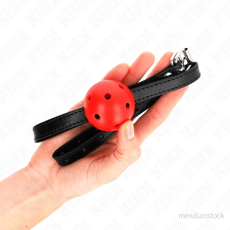 KINK - SIMPLICITY RED BREATHABLE 4.5 CM BALL GAG 62 x 1.5 CM - Bild 3