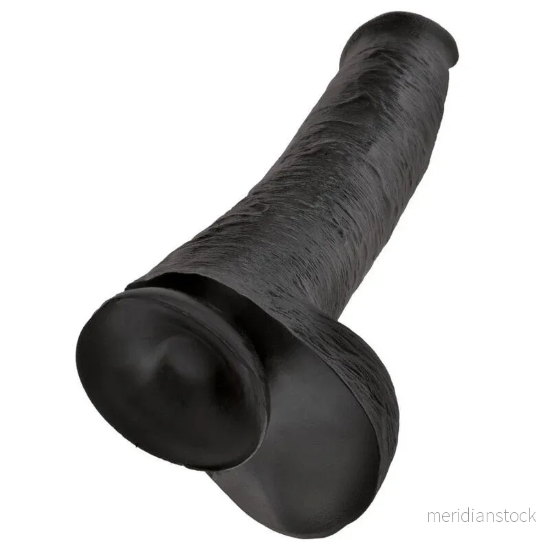 KING COCK - REALISTIC DILDO WITH TESTICLES 38 CM BLACK - Bild 3