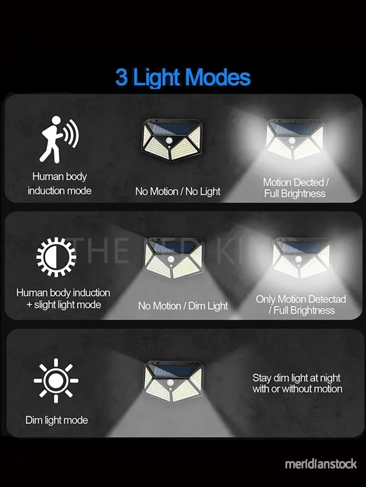 Multifunktionell solarlampa för utomhusbruk – Trädgårdsdekoration & rörelsesensor - Bild 2