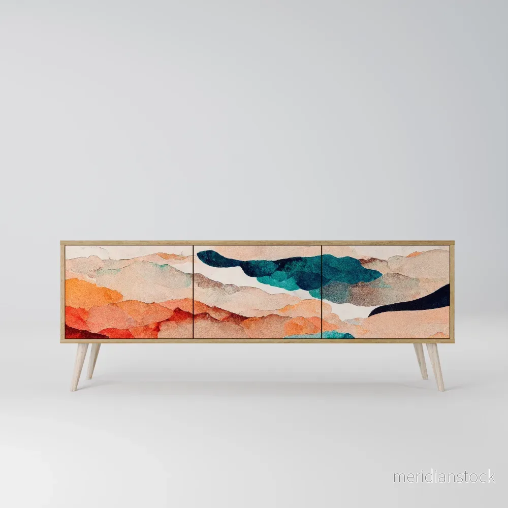 ABSTRACT LANDSCAPE TV-bänk med 3 dörrar - Bild 2