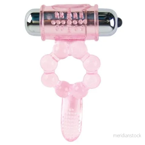 BAILE - SILICONE RING 10 TONGUE RHYTHMS WITH PINK VIBRATION - Bild 2