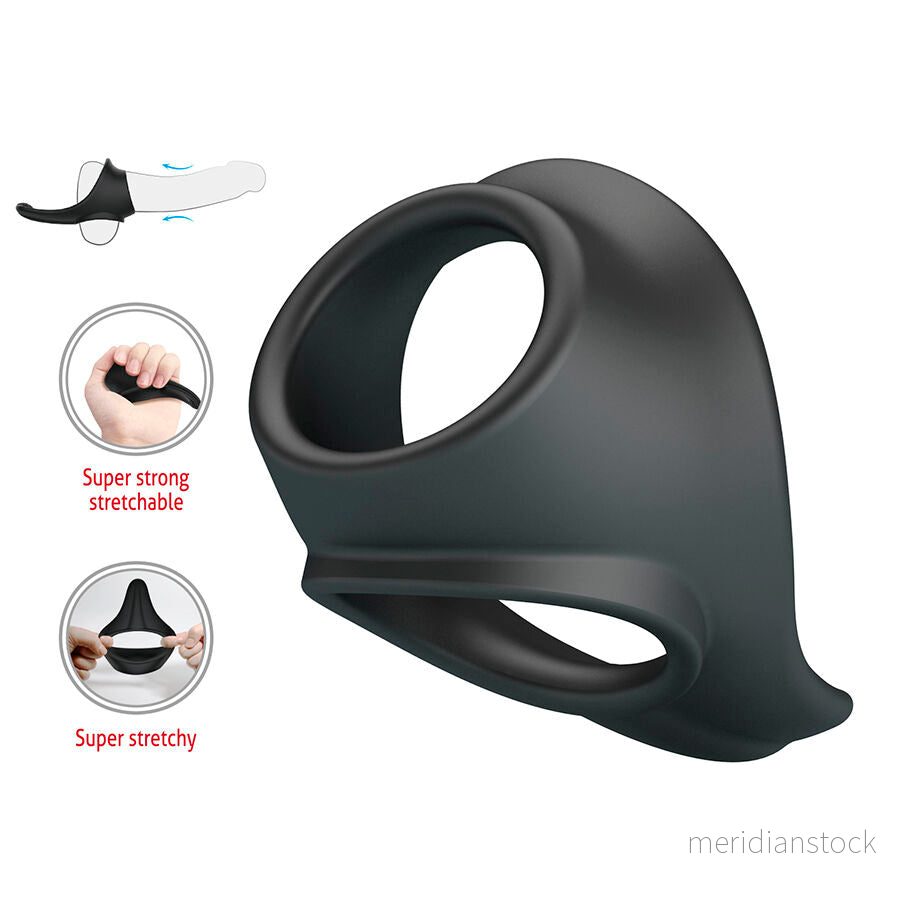 CRAZY BULL - ZADOK ERGONOMIC RING WITH PERINEAL STIMULATOR - Bild 3