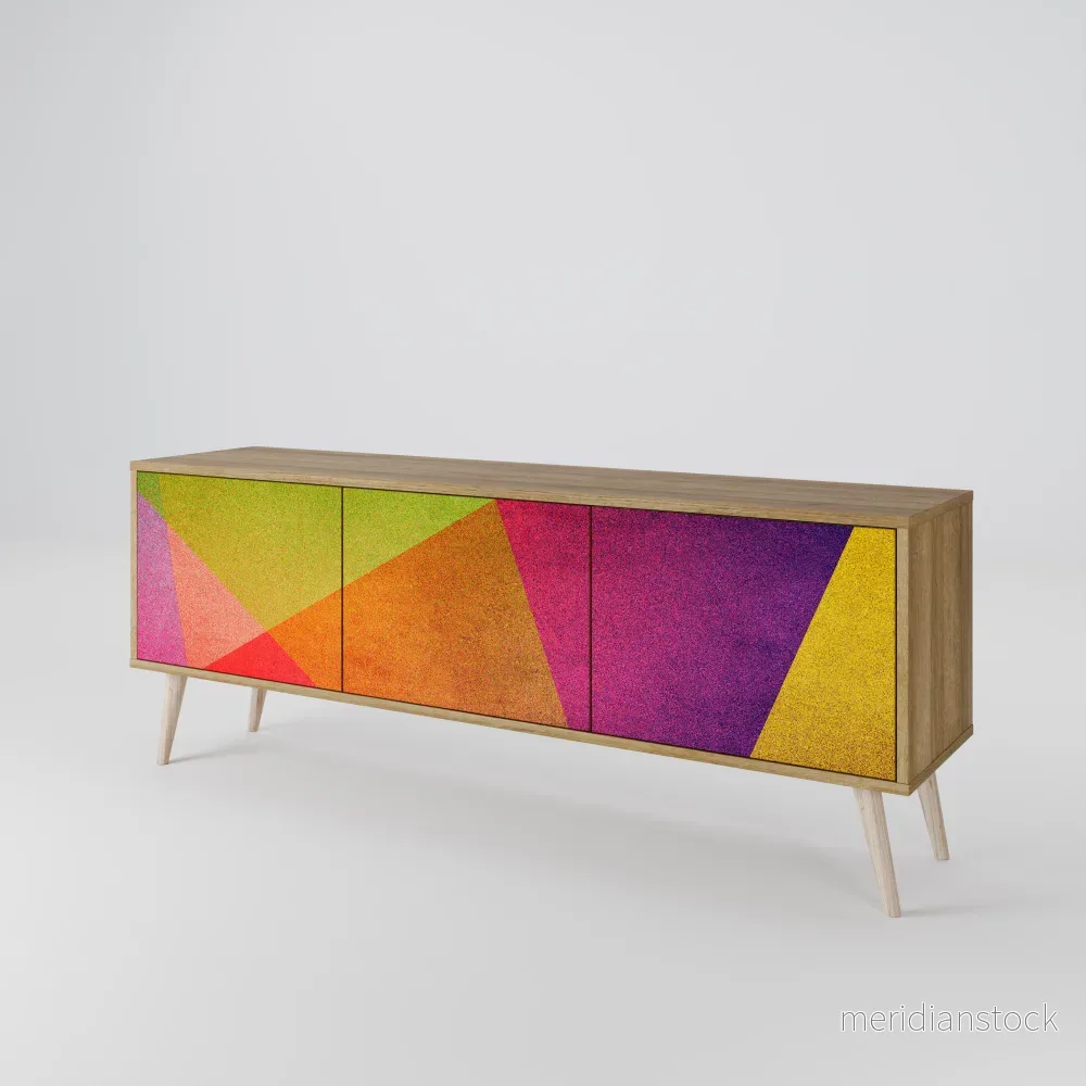 VIVID GEOMETRY TV-bänk med 3 dörrar VIVID GEOMETRY TV-bänk med 3 dörrar