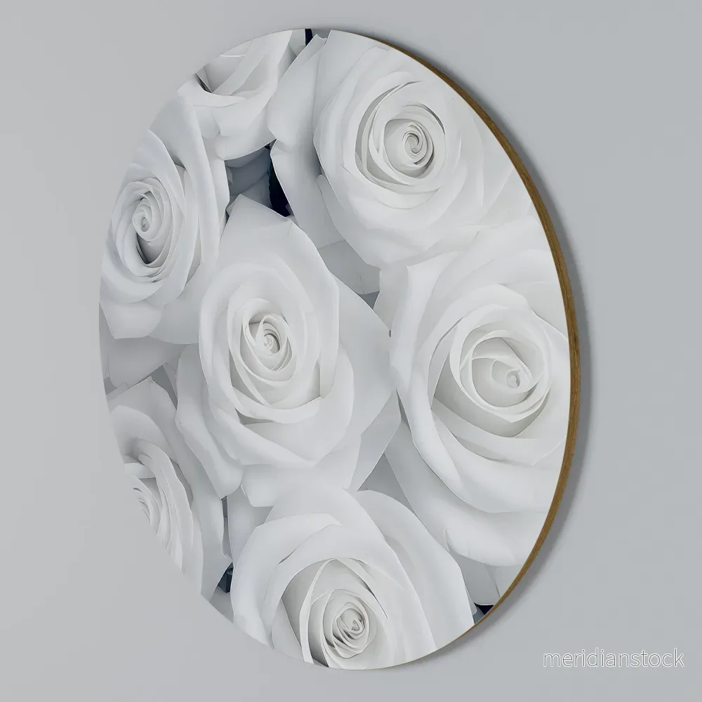 ELEGANCE IN WHITE Rund väggdekor ELEGANCE IN WHITE Rund väggdekor
