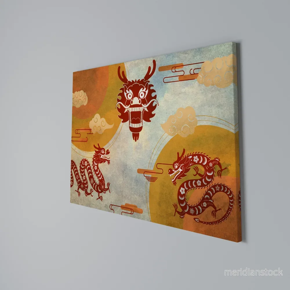 MYSTICAL DRAGON Horizontal Canvas Print - Bild 3