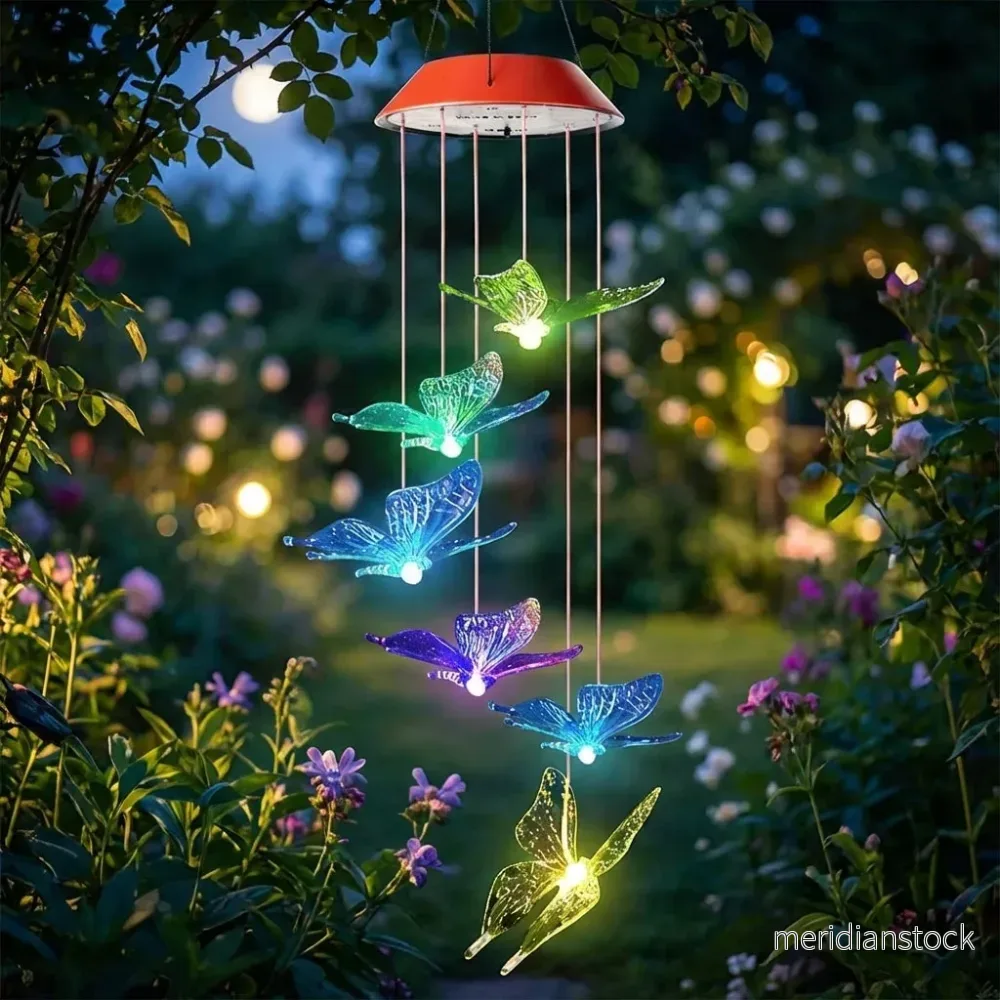 Dekorativt fjärilsvindspel – Luminflutter
