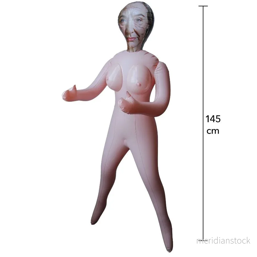 HIDDEN DESIRE - HORNY GRANNY INFLATABLE DOLL 145 CM - Bild 2