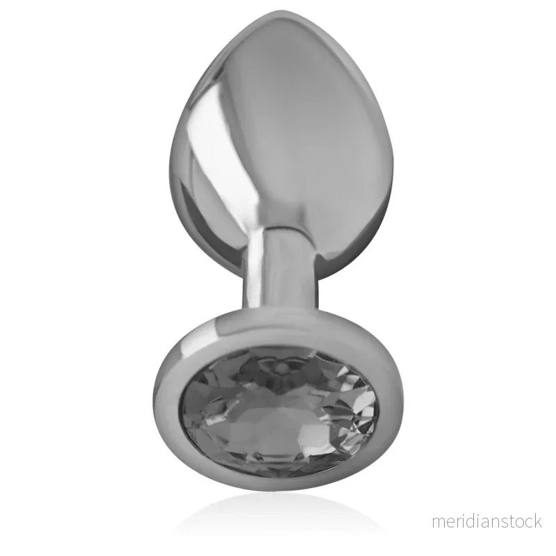 INTENSE - ALUMINUM METAL ANAL PLUG WITH BLACK GLASS SIZE L - Bild 2