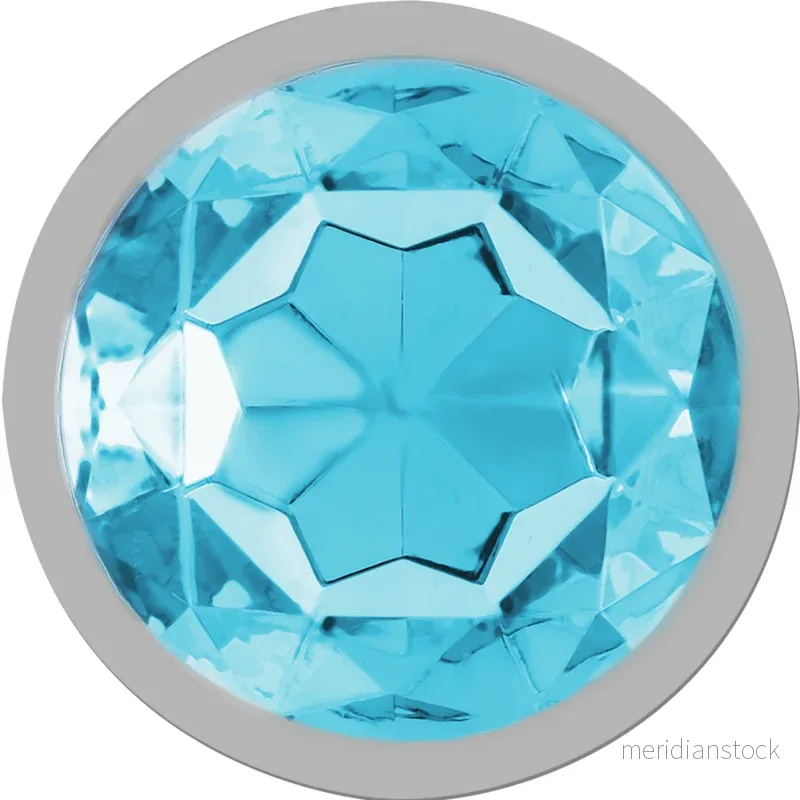 INTENSE - ALUMINUM METAL ANAL PLUG WITH BLUE CRYSTAL SIZE S - Bild 3