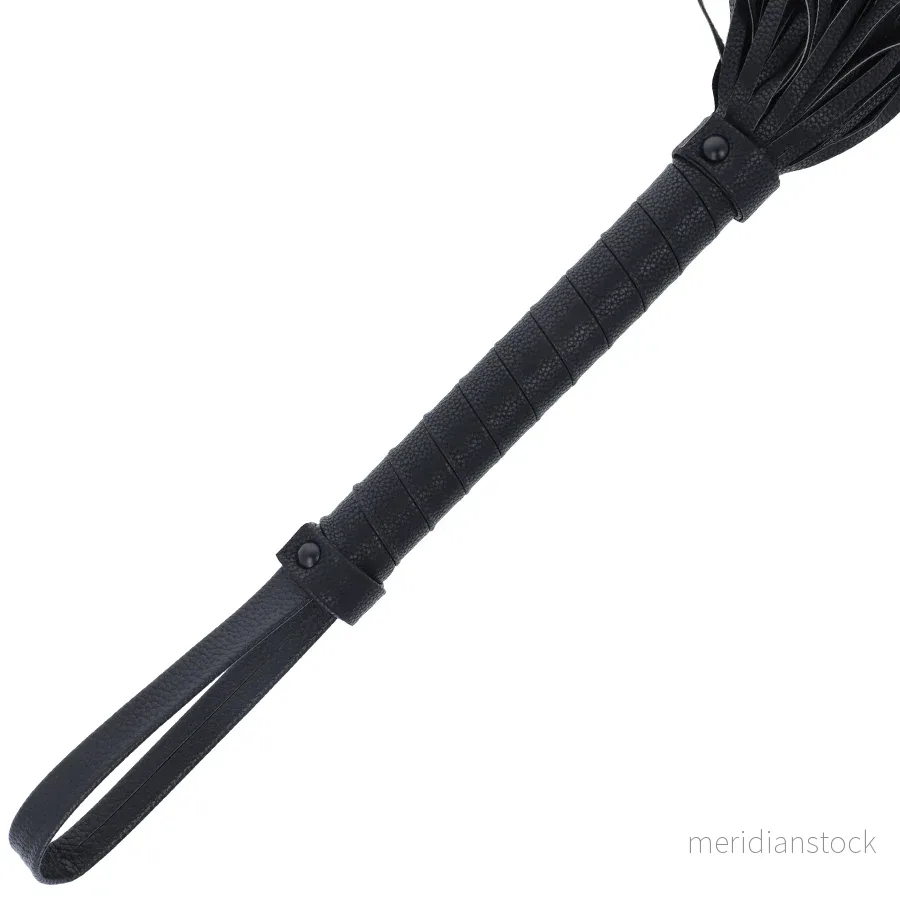 DARKNESS - BLACK BONDAGE WHIP 42CM LEATHER - Bild 2