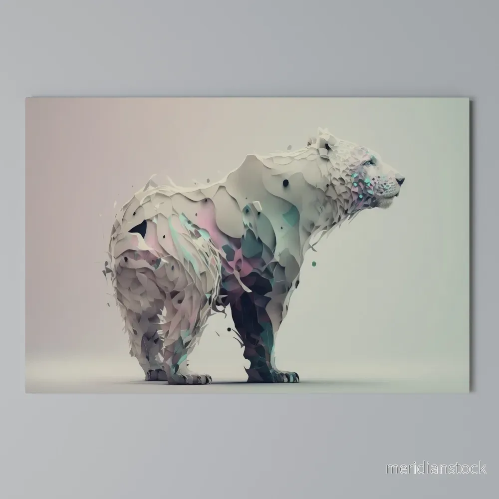 FUTURISTIC BEAR Horizontal Canvas Print - Bild 2