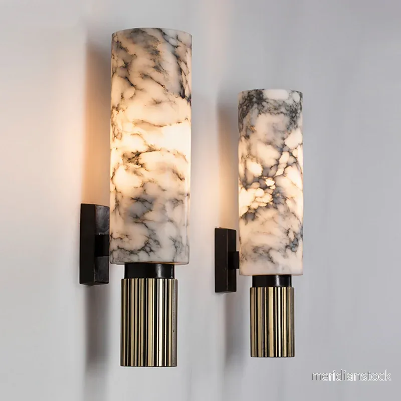 Vägglampa i marmor – slimmad LED-design Vägglampa i marmor – slimmad LED-design