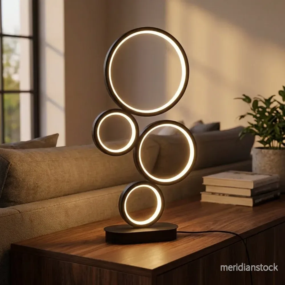 Modern ringformad bordslampa - Rondora