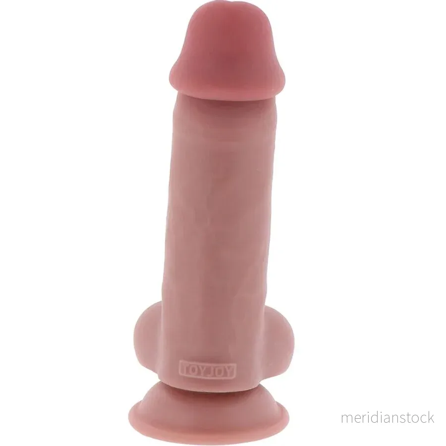 GET REAL - DELUXE REALISTIC PENIS WITH TESTICLES EXTRA THICK 17 CM
