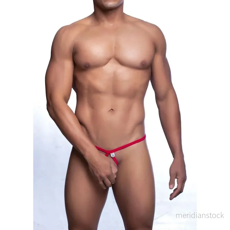 MOB - RED TEAR-SHAPED THONG SIZE L/XL