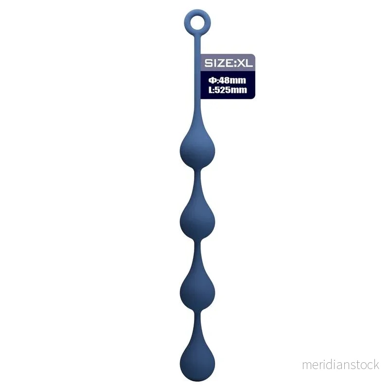 MR PLAY - BLUE SILICONE ANAL BEADS SIZE XL 52.5 CM - Bild 2