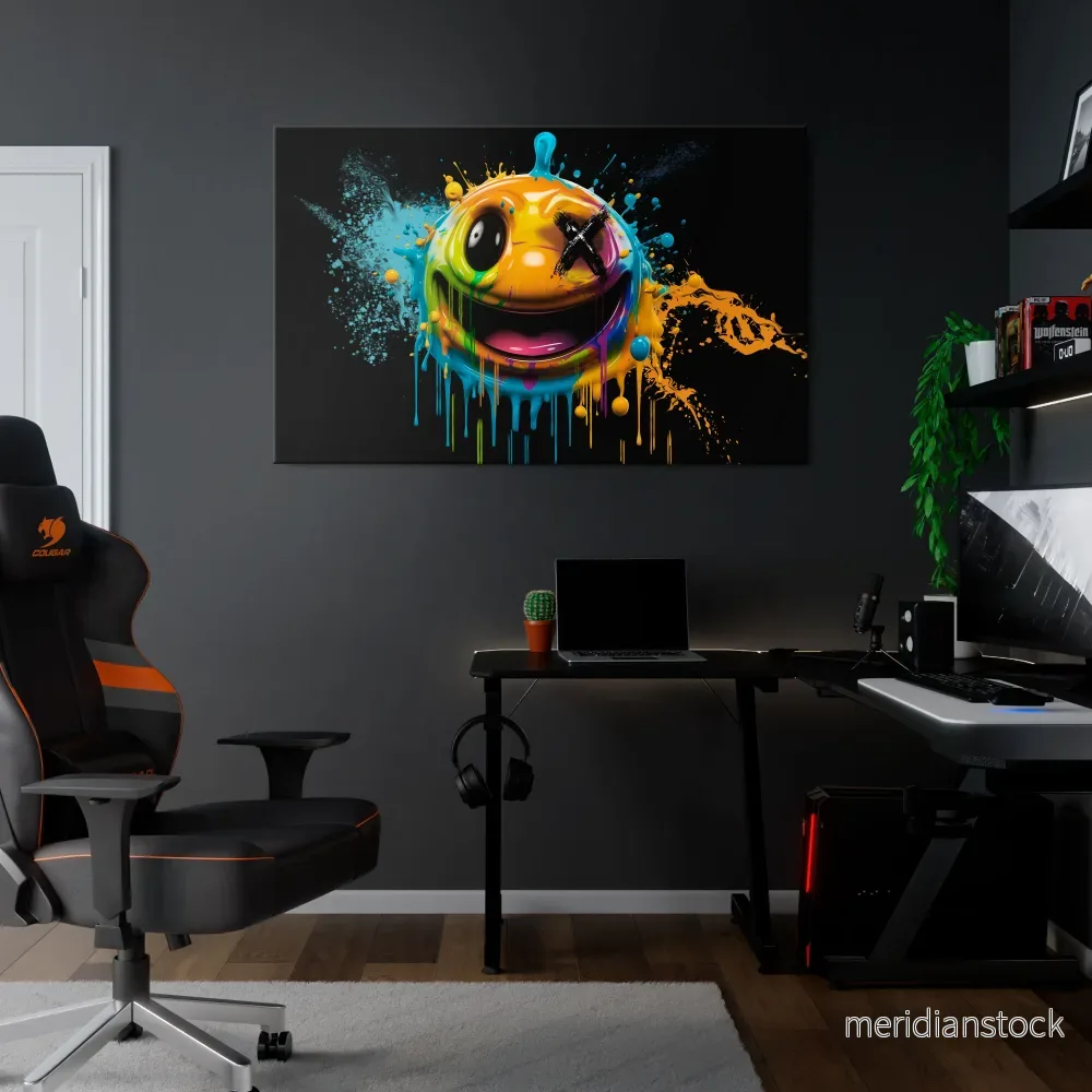 TRIPPY HAPPINESS Horizontal Canvas Print - Bild 2