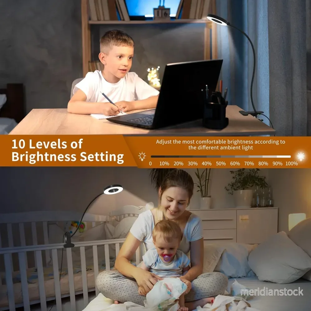 3 färglägen LED-klämlampa för skrivbord med flexibel svanhals – Selvara (1+1 GRATIS) - Bild 3