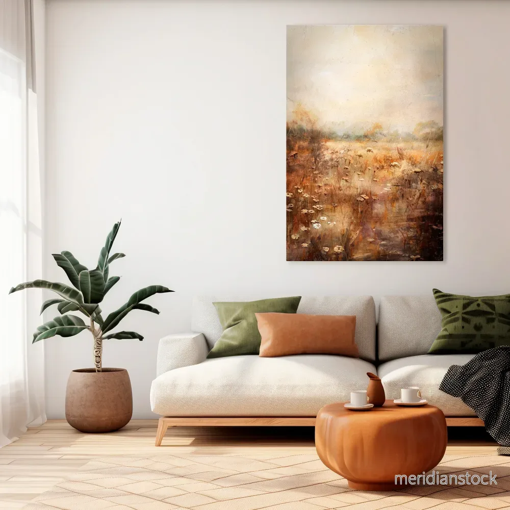 TRANQUIL FIELD Vertical Canvas Print - Bild 2